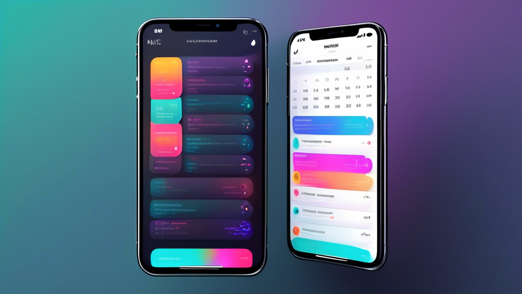 A futuristic iPhone displaying personalized notification summaries, calendar events, and AI-powered suggestions, all seamlessly integrated with a sleek interface.